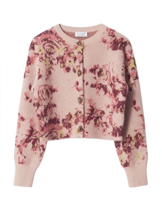 & Other Stories Sweaters - & Other Stories Floral Jacquard Cardigan NWT Size Medium Mohair Wool Knit